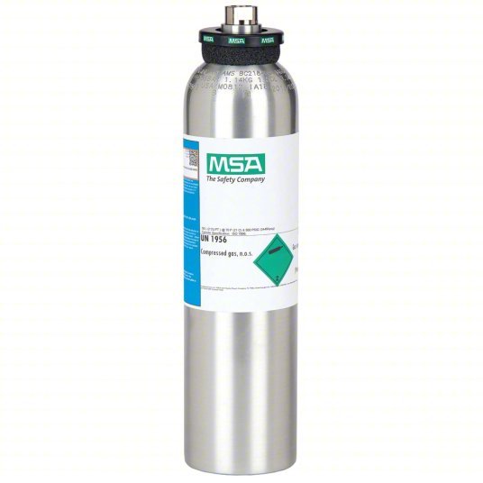 MSA 10045035 Calibration Gas Nitrogen, +/-5% Accuracy, CH4/CO/H2S/O2 - KVM Tools Inc.KV6BU74