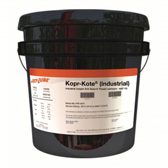 Jet-Lube 10091 General Purpose Anti-Seize 1 gal Container Size, Pail, Copper, Graphite, Kopr-Kote, -65° to 1800°F - KVM Tools Inc.KV10D821