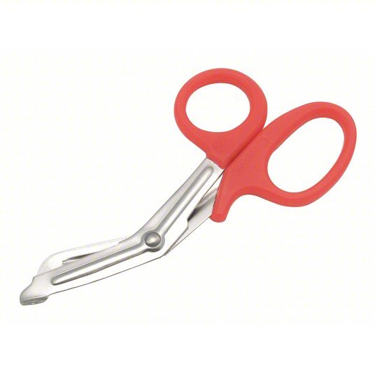 Medi - First 70901 - RD EMT Utility Scissors, Stainless Steel, Rounded, Plastic, 7 in Overall Lg, Red - KVM Tools Inc.KV11C658