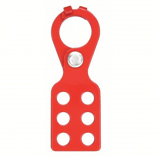 Zing 7106 Lockout Hasp Pry-Resistant Hasp, 1 in Opening Size, Red, 6 Padlocks - KVM Tools Inc.KV12E736