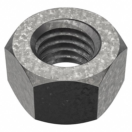 KVM Tools U08111.050.0001 Hex Nut, 1/2"-13, Steel, Grade 2, Hot Dipped Galvanized, 7/16 in Ht, 25 PK