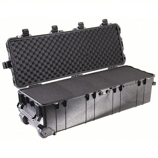 Pelican 1740 Protective Case 12 7/8 in x 41 in x 12 1/8 in, Flat/Pick and Pluck, Black, 2 Wheels - KVM Tools Inc.KV13E556
