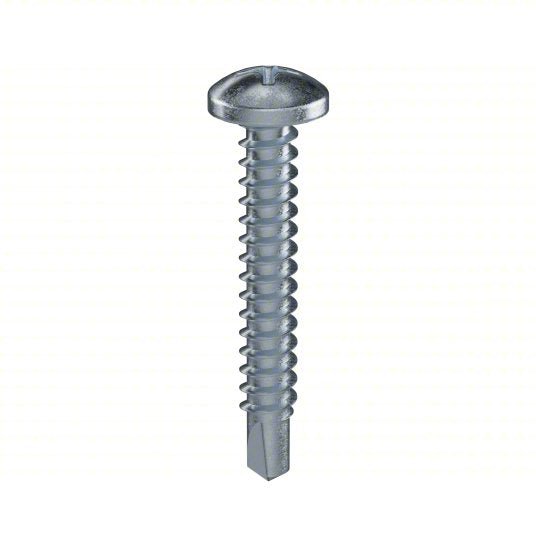Fabory U31820.013.0100 Self Drilling Screw #6 Size, 1 in Lg, Steel, Zinc Plated, Pan, Phillips, 2 Drill Tip Type, 100 PK - KVM Tools Inc.KV2DU92