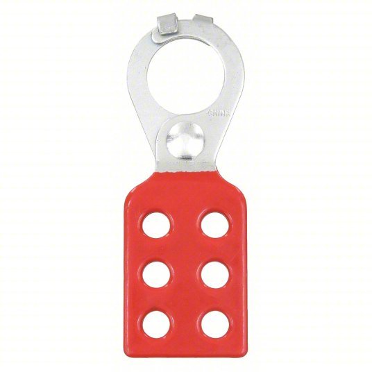 Brady 105718 Lockout Hasp Pry - Resistant Hasp, 1 in Opening Size, Red, 6 Padlocks - KVM Tools Inc.KV15Y533