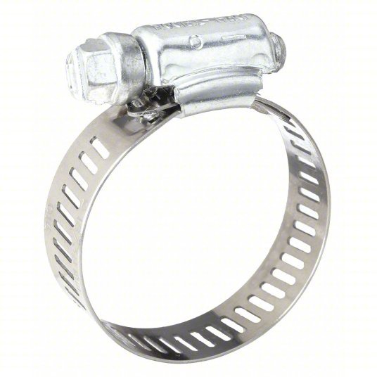 KVM Tools 5202070 Worm Gear Hose Clamp 301 Stainless Steel, Perforated Band, 5/16 in – 5/8 in Clamping Dia, 10 PK - KVM Tools Inc.KV16P269