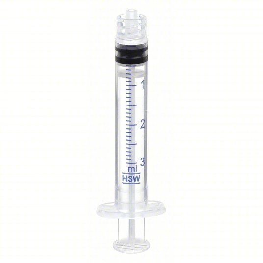 Henke-Ject 8300005762 3-Part Disposable Syringe 3 mL, Luer Lock, Polypropylene PK100 - KVM Tools Inc.KV19G390
