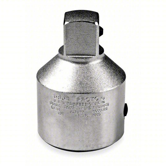 Proto J5853 Socket Adapter 1 in Output Drive Size, Square, 2 1/2 in Overall Lg, Chrome, Locking - KVM Tools Inc.KV426H22