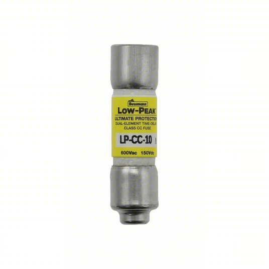 Bussmann LP - CC - 10 UL Class CC Fuse Time Delay, 10 A, LP - CC, Cylindrical Body, Nonindicating, 150V DC - KVM Tools Inc.KV1CX46