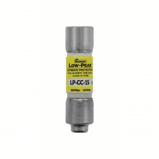 Bussmann LP - CC - 15 UL Class CC Fuse Time Delay, 15 A, LP - CC, Cylindrical Body, Nonindicating, 150V DC - KVM Tools Inc.KV1CX48