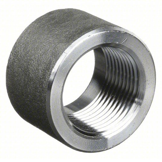 KVM Tools KV1MNB6 Half Coupling Forged Steel, 1/2 in x 1/2 in Fitting Pipe Size, Female NPT, Class 3000 - KVM Tools Inc.KV1MNB6