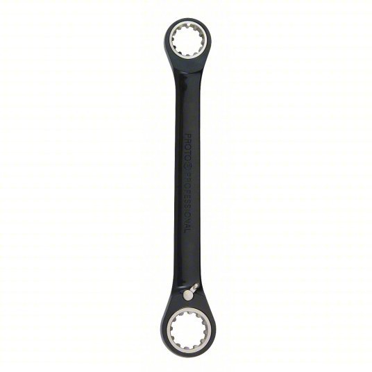 Proto JSBV1618 Box End Wrench Black Chrome, 1/2 in, 9/16 in Head Size, 7 in Overall Lg, Std, Reversing - KVM Tools Inc.KV1XDJ8
