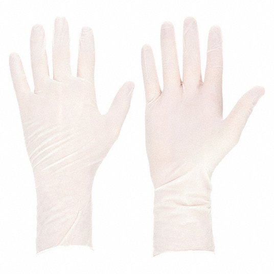 Microflex TQ-601-M Exam Gloves, Nitrile, Powder Free, White, M, 100 PK