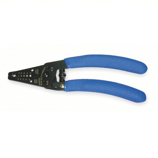 KVM Tools KV1YNA3 Wire Stripper 18 AWG to 10 AWG, 20 AWG to 12 AWG, 7 1/8 in Overall Lg, Std Cushion Grip, 6 - 8 in - KVM Tools Inc.KV1YNA3