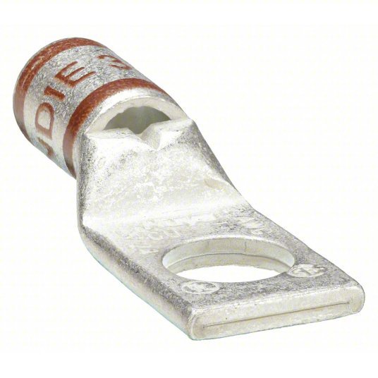 KVM Tools KV24C343 One-Hole Lug Compression Connector 2 AWG Max Wire Size, 1/4 in Stud Size - KVM Tools Inc.KV24C343