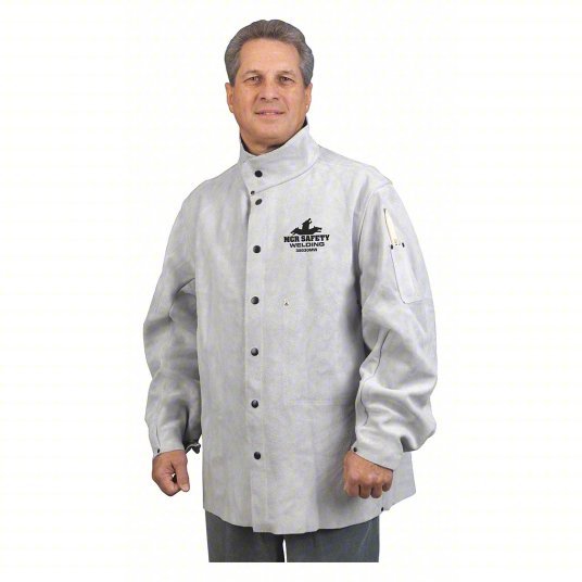 MCR Safety 38030MWXXXL Welding Jacket Cowhide, Gray, 3XL, 78 in Lg - KVM Tools Inc.KV26K101