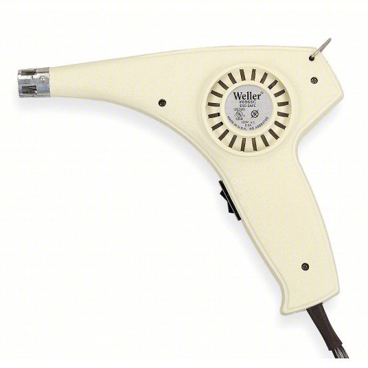 Weller 6966C Heat Gun Pistol - Grip, ESD - Safe, 120V AC, 750°F to 800°F, 2.7 cfm Air Volume, 2.2 A Current - KVM Tools Inc.KV702W23