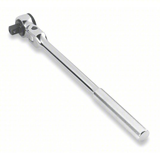 Proto J5457F Hand Ratchet Round, Reversing, 17 in Overall Lg, Chrome, 5° Min Arc Swing, 1/2 in Drive Size - KVM Tools Inc.KV2CEG5