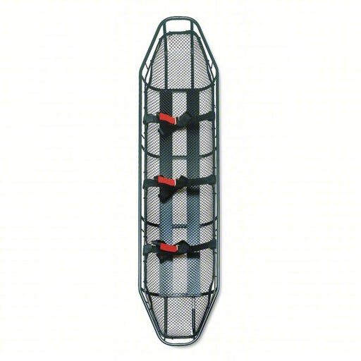 Ferno RE1107 Basket Stretcher, 82 1/2 in Lg, 18 in Wd, 7 1/4 in Ht, Black, Flat Steel - KVM Tools Inc.KV2LBB8