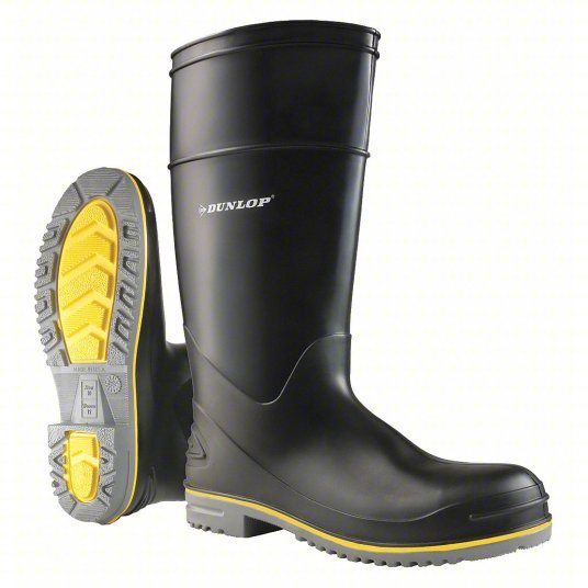 Dunlop 8990800 Size 13 Men's Steel Rubber Boot, Black - KVM Tools Inc.KV2LMK2