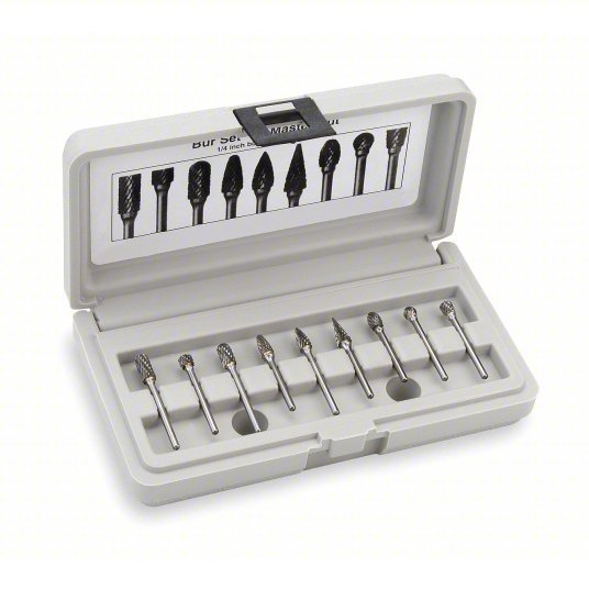 Widia M40594 Carbide Bur Sets, 1/2, 8 Pcs - KVM Tools Inc.KV2RPW1