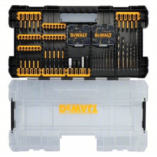 DeWalt DWANGFT100SET Drill/Drive Bit Set, 1/4 in Hex Shank Size, 100 PK - KVM Tools Inc.KV811EL6