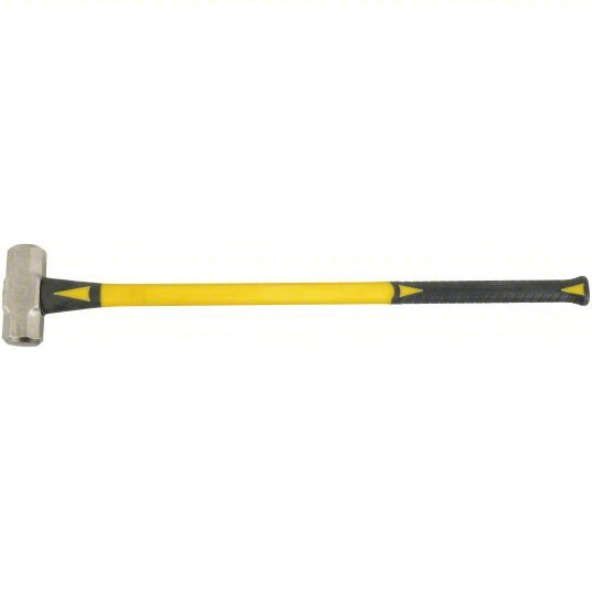 Ability One 5120 - 00 - 900 - 6098 Standard Sledge Hammer Steel, Fiberglass Handle, 12 lb Head Wt, 2 5/8 in Dia, 36 in Overall Lg - KVM Tools Inc.KV33NT34