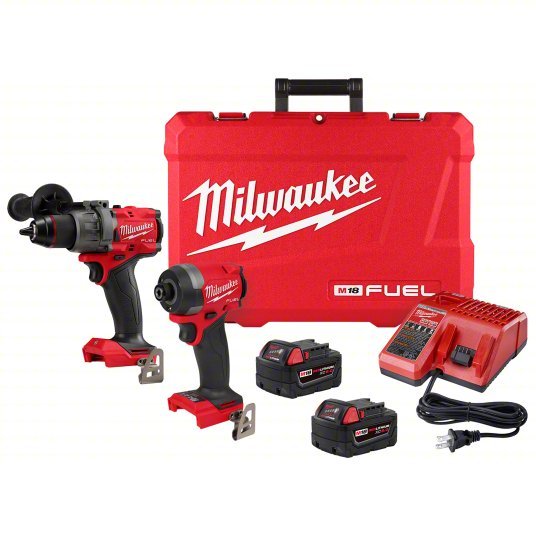 Milwaukee 3697 - 22 Cordless Combination Kit 18 V Volt, 2 Tools, 1/2 in Hammer Drill, (1) Carrying Case - KVM Tools Inc.KV794JL0