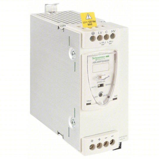 Schneider ABL8RPS24050 Power Supply 100 to 120 V AC/200 to 500 V AC, Single, 24V DC, 120W, 5 - KVM Tools Inc.KV36T737