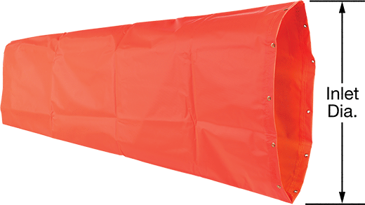 McMaster 3836K14 High - Velocity Windsock with 18" Inlet Diameter - KVM Tools Inc.KV3836K14