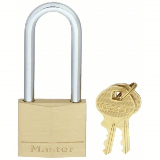 Master Lock 140DLH Padlock 2 in Vertical Shackle Clearance, 13/16 in Horizontal Shackle Clearance, 1/4 in Shackle Dia - KVM Tools Inc.KV38W797