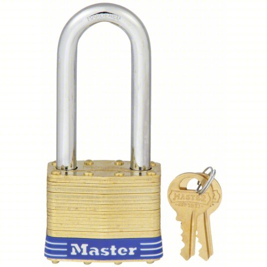 Master Lock 6KALJ Padlock 2 1/2 in Vertical Shackle Clearance, 15/16 in Horizontal Shackle Clearance, A690 Key, Steel - KVM Tools Inc.KV3HWG2