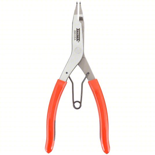 Proto J250G Horseshoe Washer Lock Ring Plier Internal, 9 in Overall Lg, 0° Tip Angle, Spring Return, 9 - 11 in - KVM Tools Inc.KV3R221