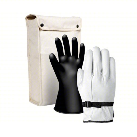 Salisbury GK011B/10 Electrical Glove Kit 1000V AC / 1500V DC, 11 in Glove Lg, Black, Type I, 1 PR - KVM Tools Inc.KV3RMY3
