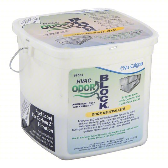 Nu - Calgon 61061 System Odor Neutralizer ClenAir Original, 8.5 lb Pail, 2,500 sq ft, Fresh, White - KVM Tools Inc.KV40TC98