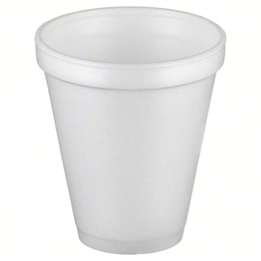 Dart 12J12 Disposable Hot/Cold Cup 12 oz Capacity, White, Foam, Unwrapped, Patternless, 1,000 PK - KVM Tools Inc.KV1PTN5
