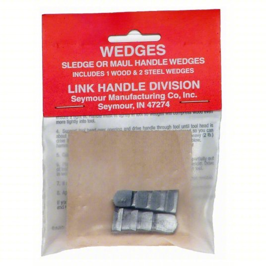 Seymour Midwest Link 64133GRA Sledge Handle, 2 Wedges 2 1/2 in Top Wd, 3/8 in Max Thick, For 6 lb Max Head Wt - KVM Tools Inc.KV44AF80
