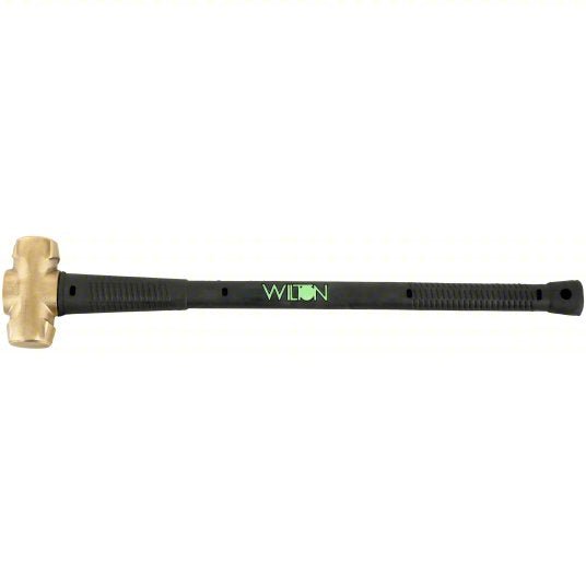 Wilton 90830 Soft - Face Sledge Hammer Brass, Steel Handle, 8 lb Head Wt, 2 in Dia, 30 in Overall Lg, Round Shape - KVM Tools Inc.KV45GX80