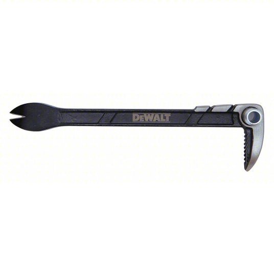 DeWalt DWHT55524 Claw Bar Point End, 10 in Overall Lg, 5/8 in Bar Wd, 1 1/4 in End Wd, T No, 2 Nail Slots - KVM Tools Inc.KV45JX47