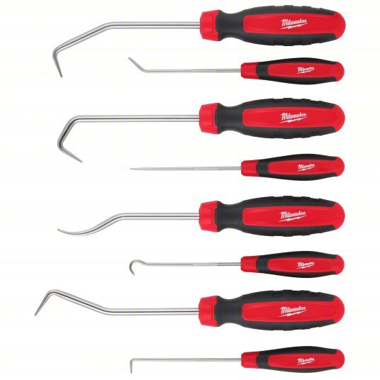 Milwaukee 48 - 22 - 9218 Hook/Pick Set Chrome Vanadium Steel, Angle/Hook/Multi - Angle/Straight - KVM Tools Inc.KV798GF5
