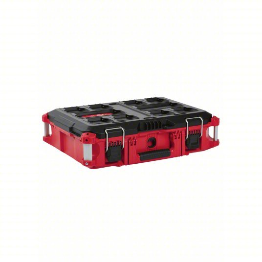 Milwaukee 48 - 22 - 8424 PACKOUT Tool Case 22 1/8 in Wd, 16 1/4 in Dp, 6 1/2 in Ht, Plastic, 5 Compartments - KVM Tools Inc.KV488A56