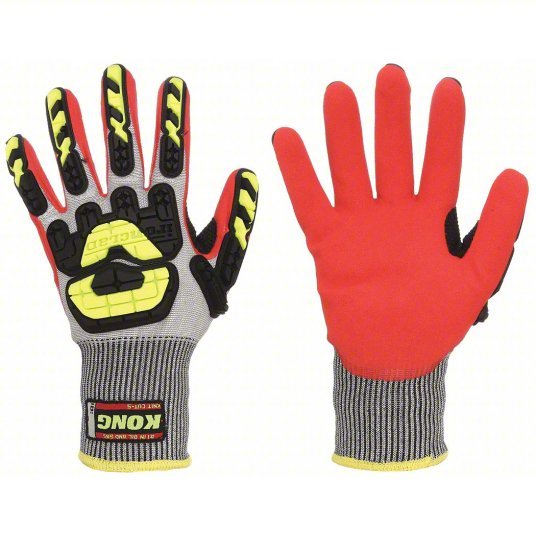 Ironclad KKCA5 - 06 - XXL Coated Gloves 2XL (11), Full Finger, ANSI Impact Level 2, Knit Cuff, Unlined Liner, 1 PR - KVM Tools Inc.KV493F08
