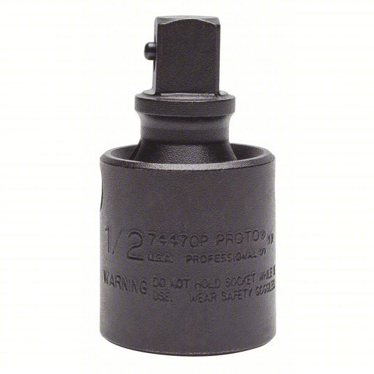 Proto J74470P Impact Universal Joint Black Oxide, 1/2 in Output Drive Size, Square, 2 5/8 in Overall Lg - KVM Tools Inc.KV4HVA7