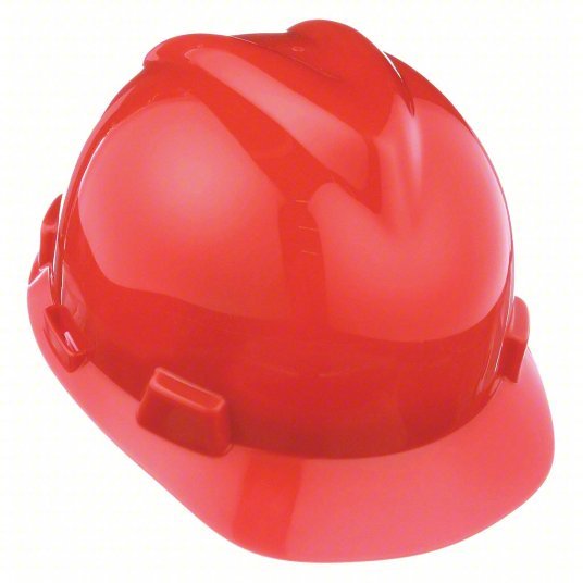 MSA 475361 Hard Hat Orange, No Graphics, Ratchet (4-Point), Polyethylene, Side-Slots - KVM Tools Inc.KV4LN84