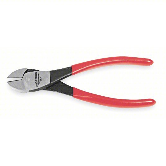Proto J210G Diagonal Cutting Plier Semiflush, Straight, Oval, 3/4 in Jaw Lg, 1 1/4 in Jaw Wd, Std Cushion Grip - KVM Tools Inc.KV4LT92