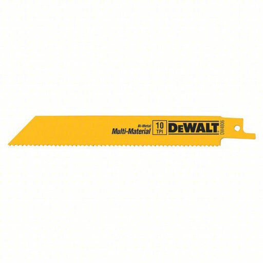 Dewalt DW4806 Reciprocating Saw Blade 10 Teeth per Inch, 6 in Blade Lg, 3/4 in Ht, Straight Back, 5 PK - KVM Tools Inc.KV4TF58