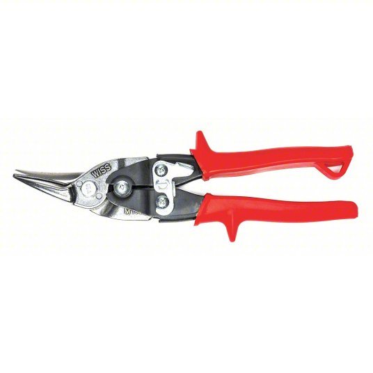 Crescent Wiss M1R Aviation Snip Left, 9 3/4 in Overall Lg, 1 1/2 in Cutting Lg, Steel, Plastic, Steel - KVM Tools Inc.KV4X863