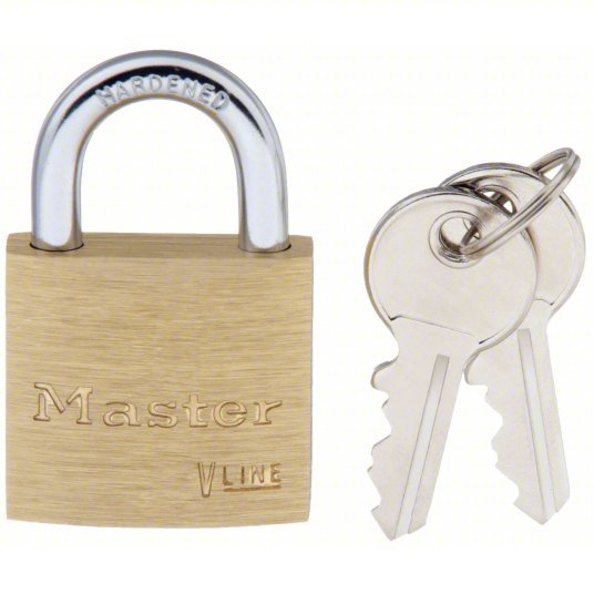 Master Lock 4130 Padlock 7/16 in Vertical Shackle Clearance, 3/8 in Horizontal Shackle Clearance, 3 Pin Pins, Steel - KVM Tools Inc.KV4YH21