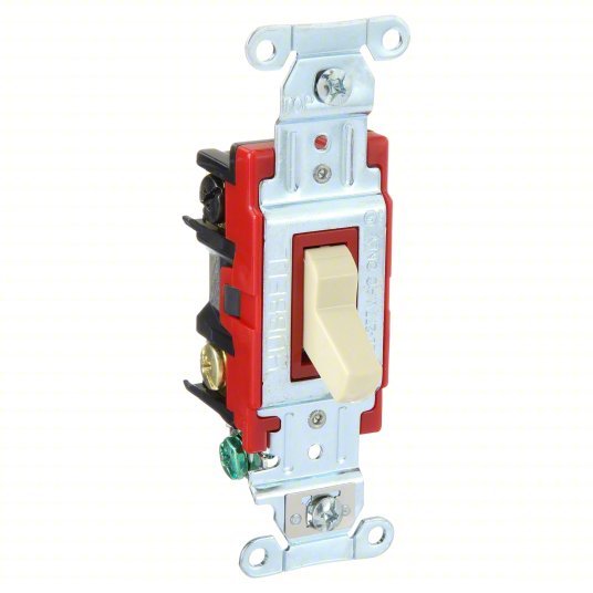 KVM Tools 4904BI Wall Switch Toggle Switch, 4-Way, Ivory, 20 A, Screw Terminals - KVM Tools Inc.KV52HE77