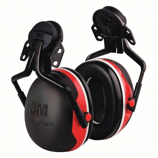 3M Peltor X3P5E Ear Muffs Hard Hat - Mounted Earmuff, Passive, 25 dB NRR, Dielectric, Black - KVM Tools Inc.KV52JH52