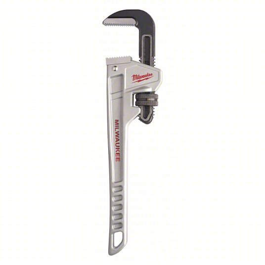 Milwaukee 48 - 22 - 7212 Pipe Wrench Aluminum, 2 in Jaw Capacity, Serrated, 12 in Overall Lg, Ergonomic - KVM Tools Inc.KV52XH86